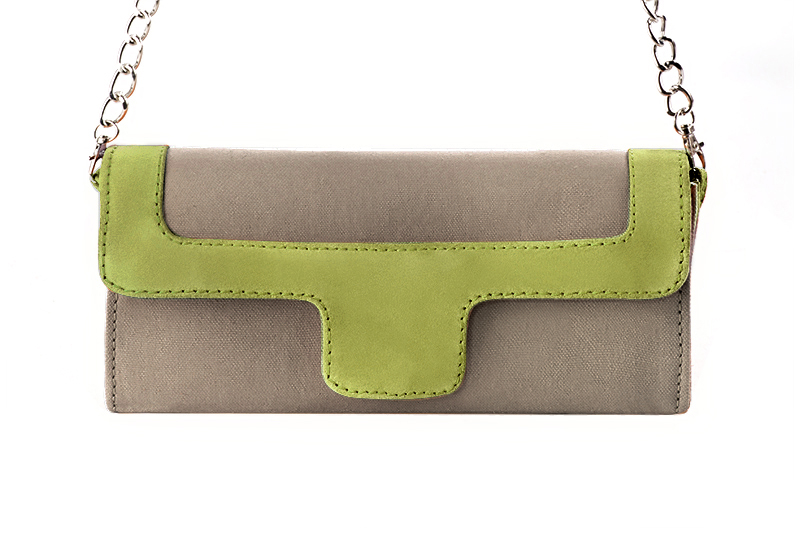 marron taupe dress clutch for women - Florence KOOIJMAN
